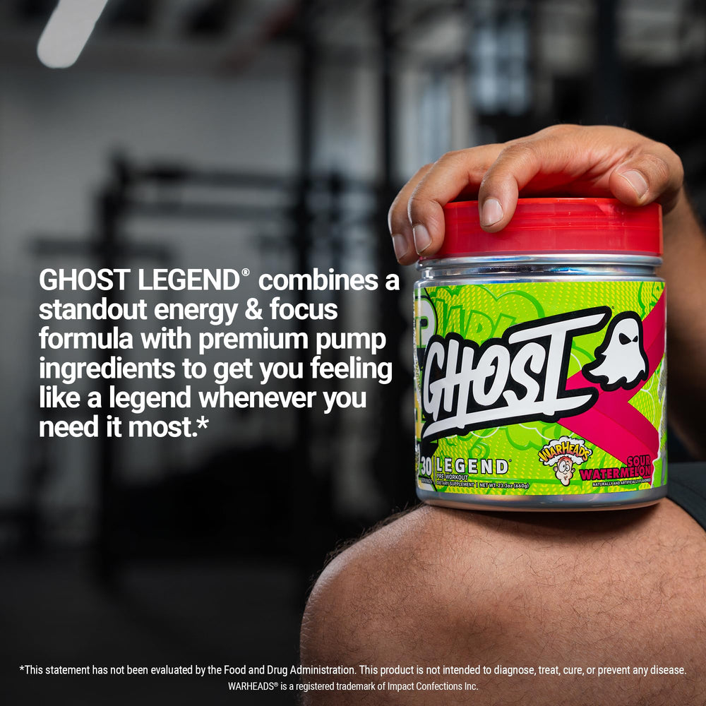 GHOST Legend label emphasizes transparency and vegan-friendly formula