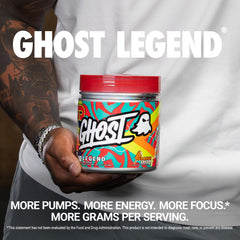 Scoop of Orange Cream powder ready to mix for a pre-workout.