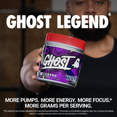 Ghost Legend Welch's Grape powder scoop supports quick, reliable mixing for focused workouts.