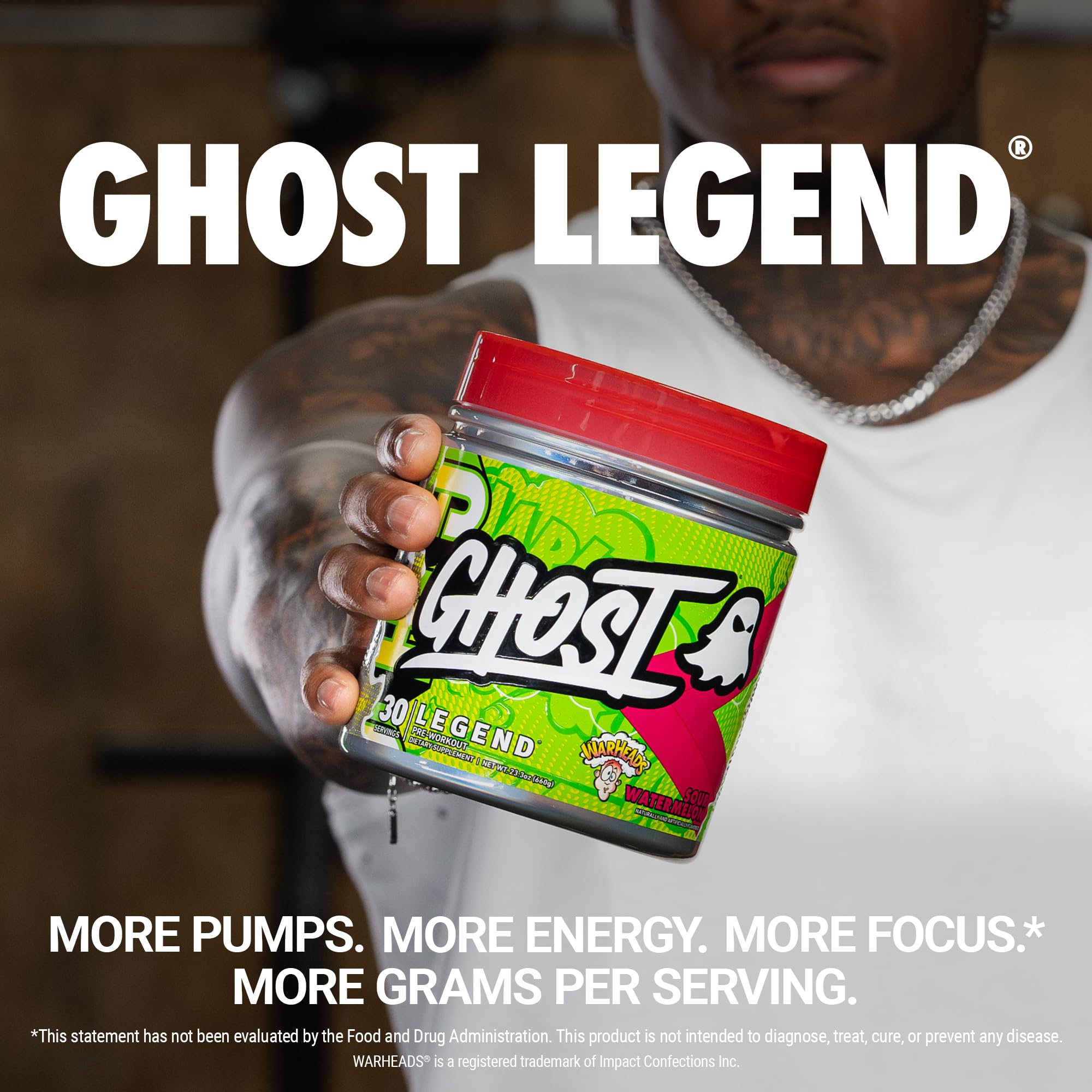 GHOST Legend pre-workout scoop for precise dosing before training