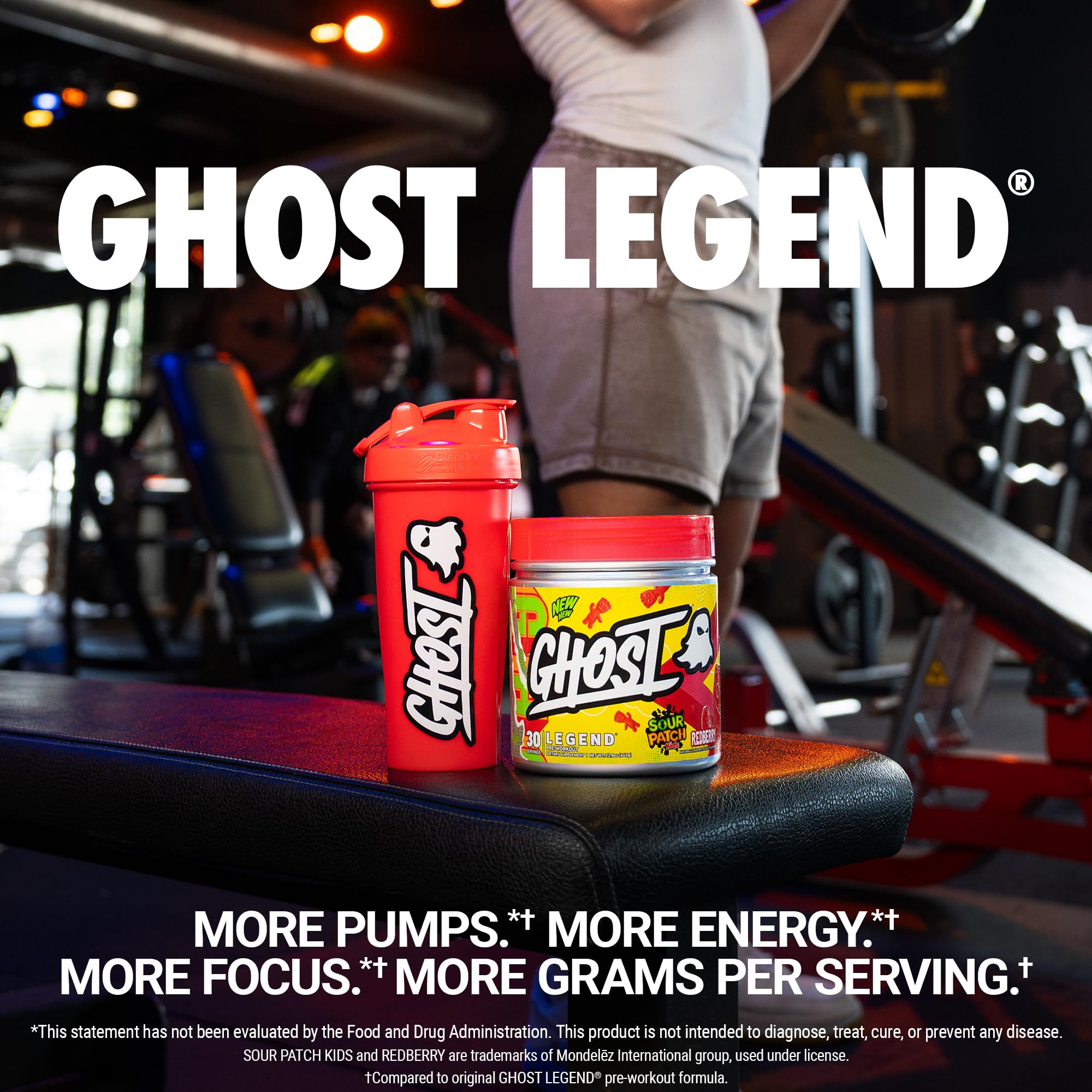 GHOST Legend transparent label highlights vegan formula and clear ingredient disclosure