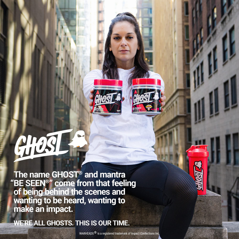 GHOST Pump packaging emphasizes vegan, soy-free, gluten-free formula for dietary needs.