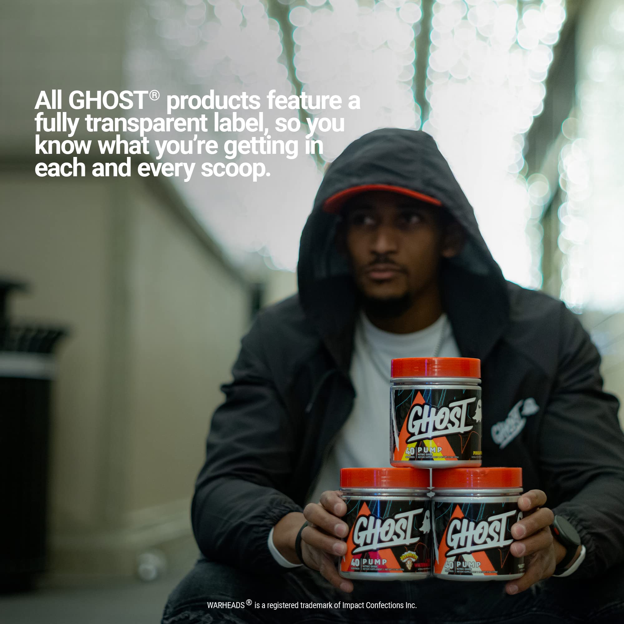 GHOST Pump vegan fermented L-Citrulline label highlights clean pump ingredients.