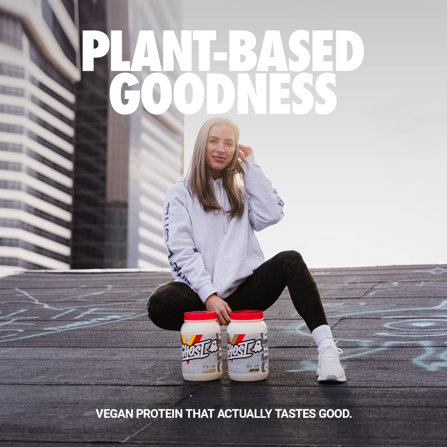 GHOST Vegan Protein Powder pourable shake ready to mix