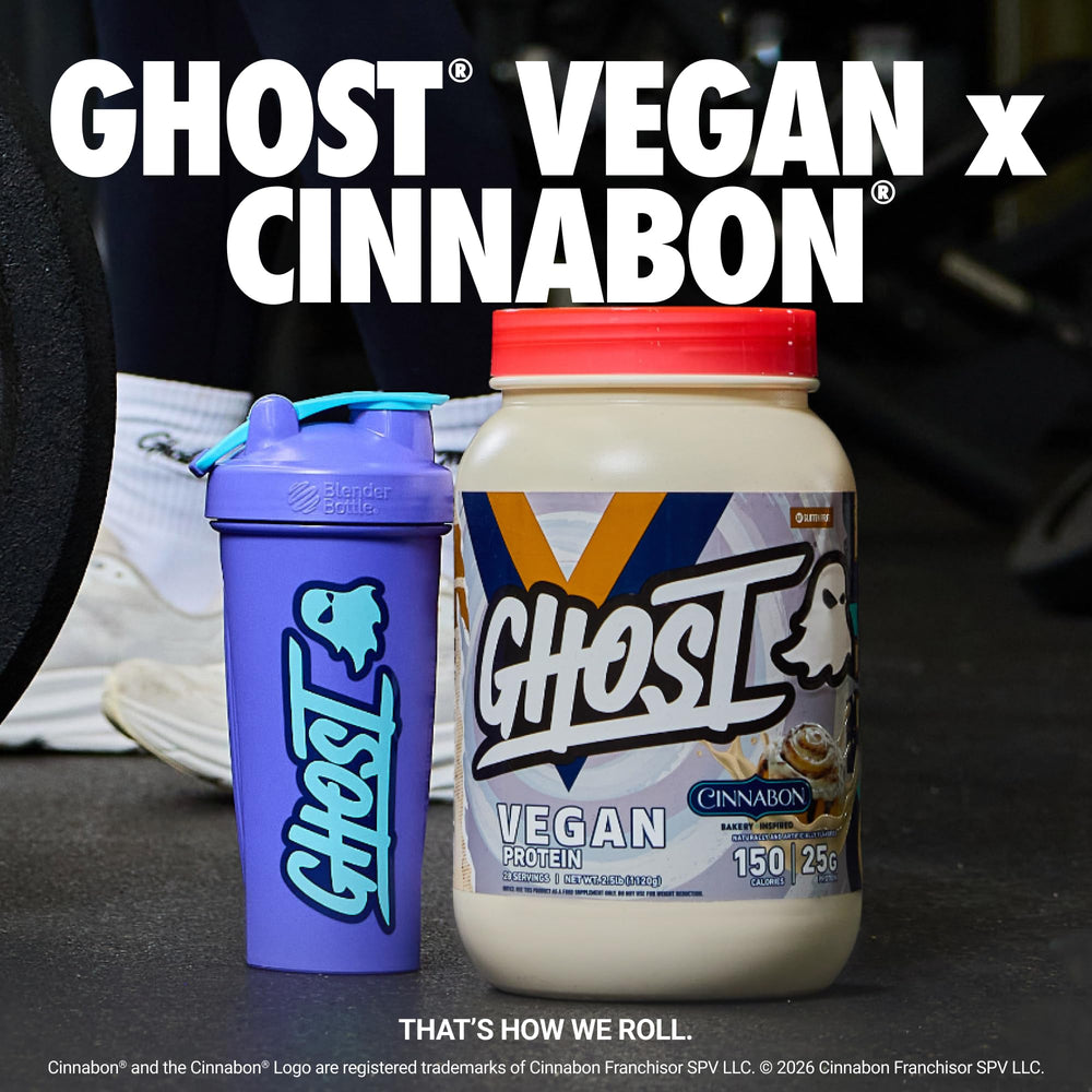 GHOST Vegan V2 being poured into a shaker for smooth post-workout shakes.