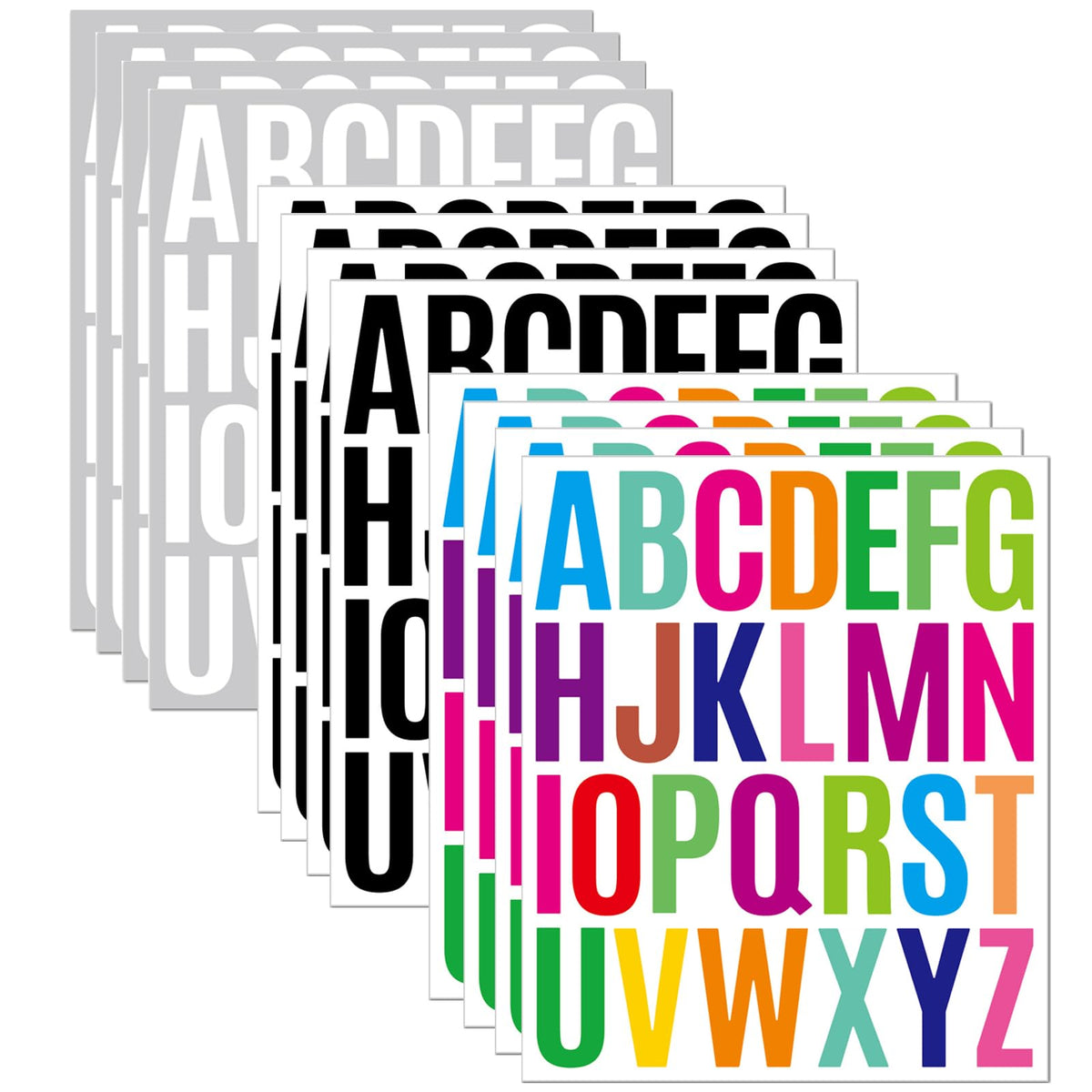 GHYPL 12 sheets alphabet stickers for crafts and labeling