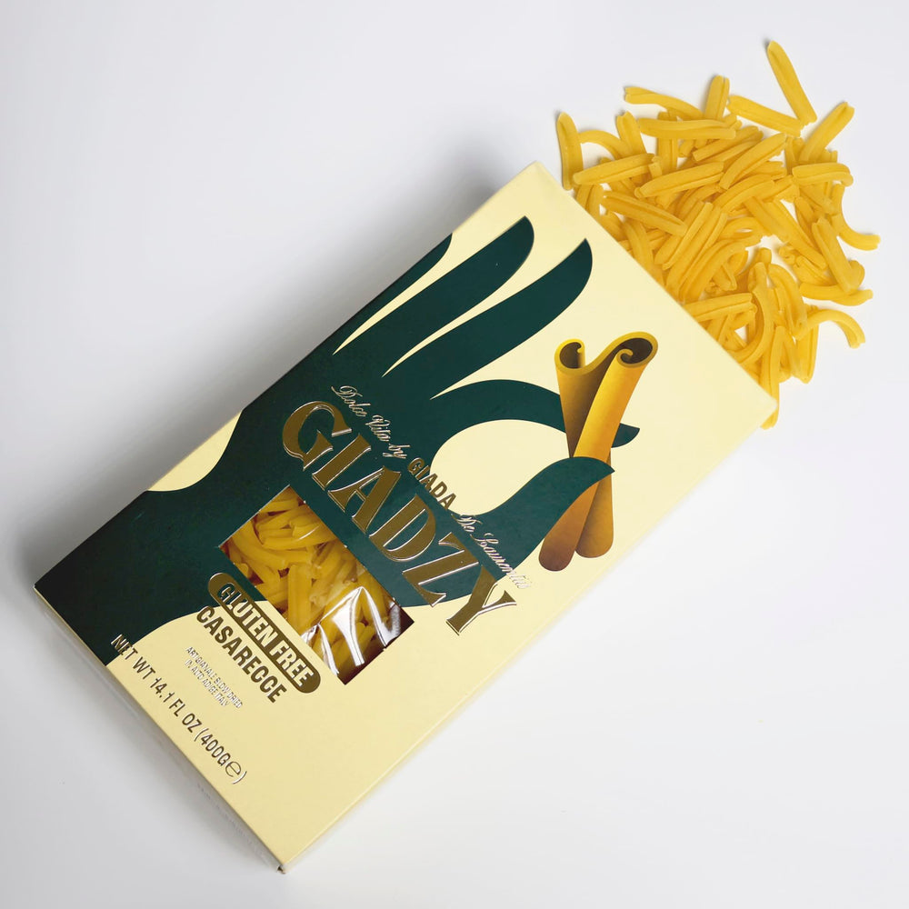 Giadzy Made in Italy packaging highlights authentic gluten-free pasta