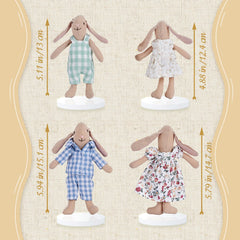 Giant Bean Bunny Mom doll with removable clothes for easy dress-up play.
