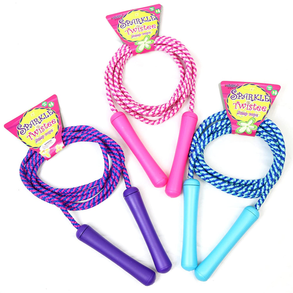 GiftExpress jump rope blue handle for outdoor fun and safe indoor use