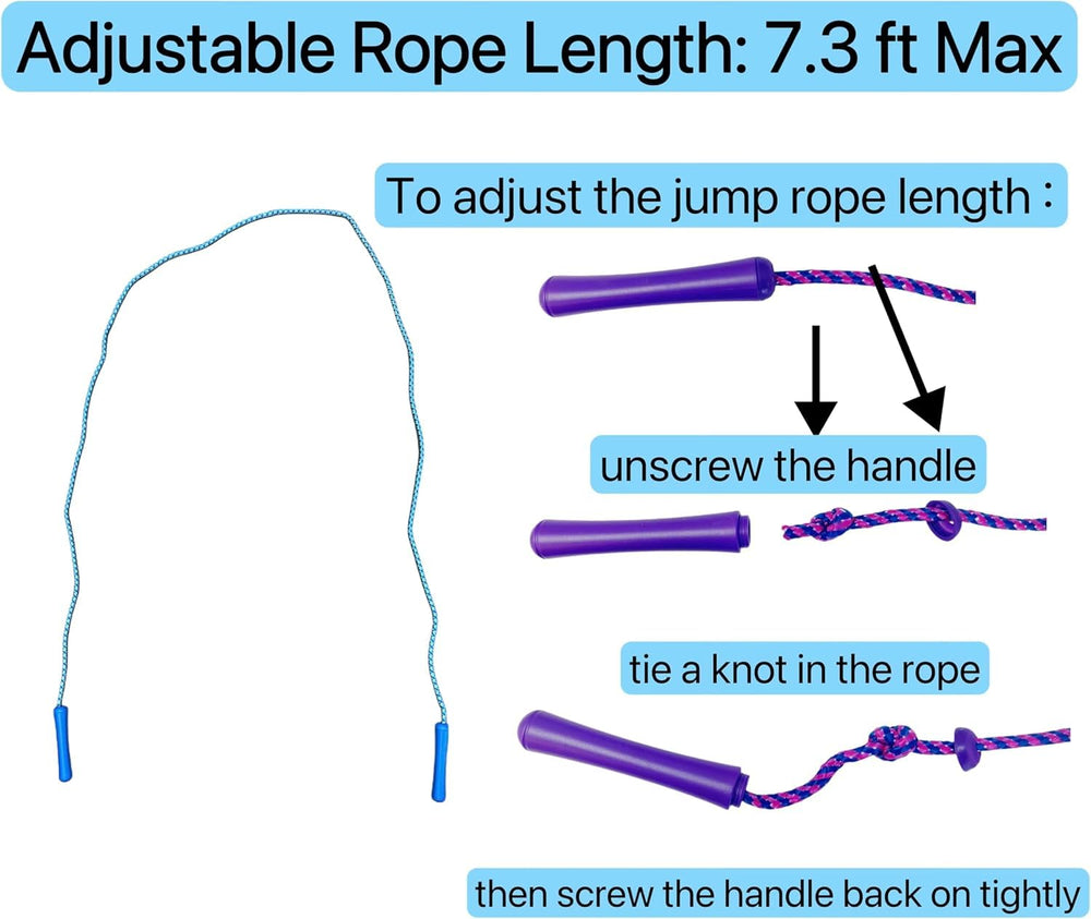 GiftExpress jump rope purple handle for group activities and rhythm