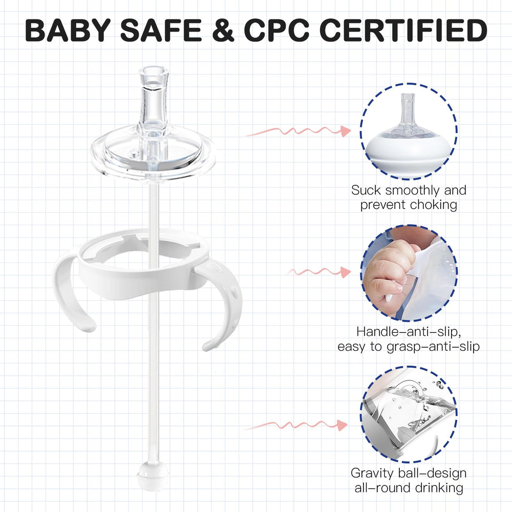 Giftophilia Sippy Cup kit with ergonomic handles supports confident self-feeding