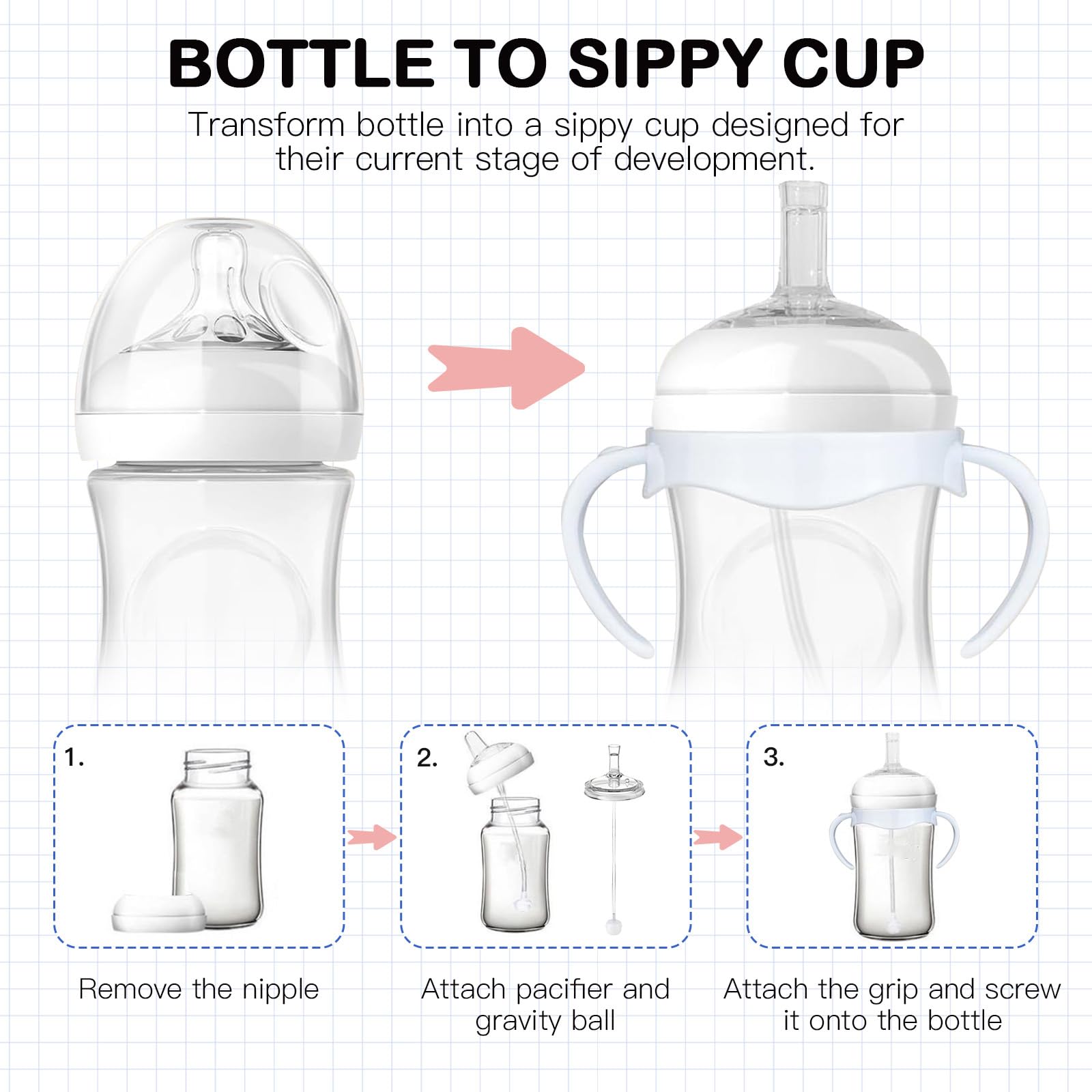 Giftophilia weighted straw design allows sipping from any angle with less mess