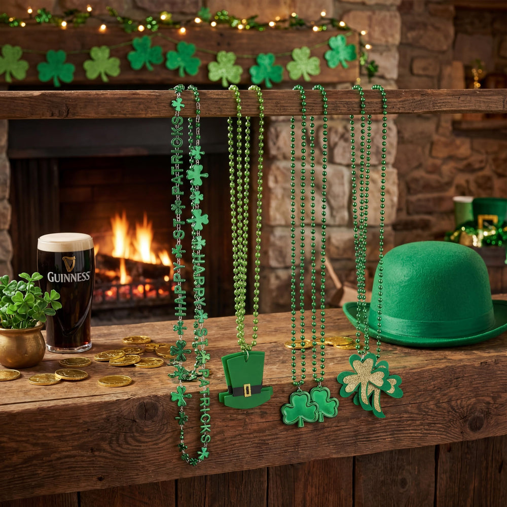 Giga Gud bar and pub celebrations with vibrant green beads