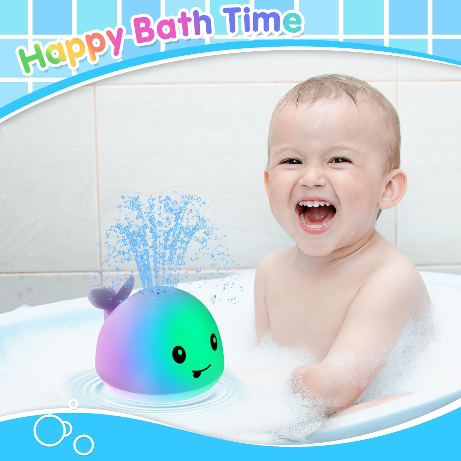 Gigilli baby bath toy suitable for pool, tub, or shower play.