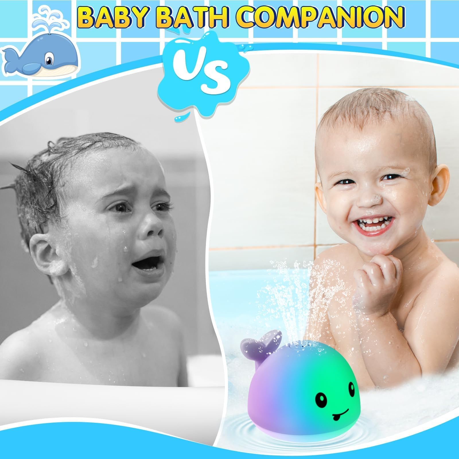 Gigilli long-life battery bath toy offering up to 120 minutes of spray.