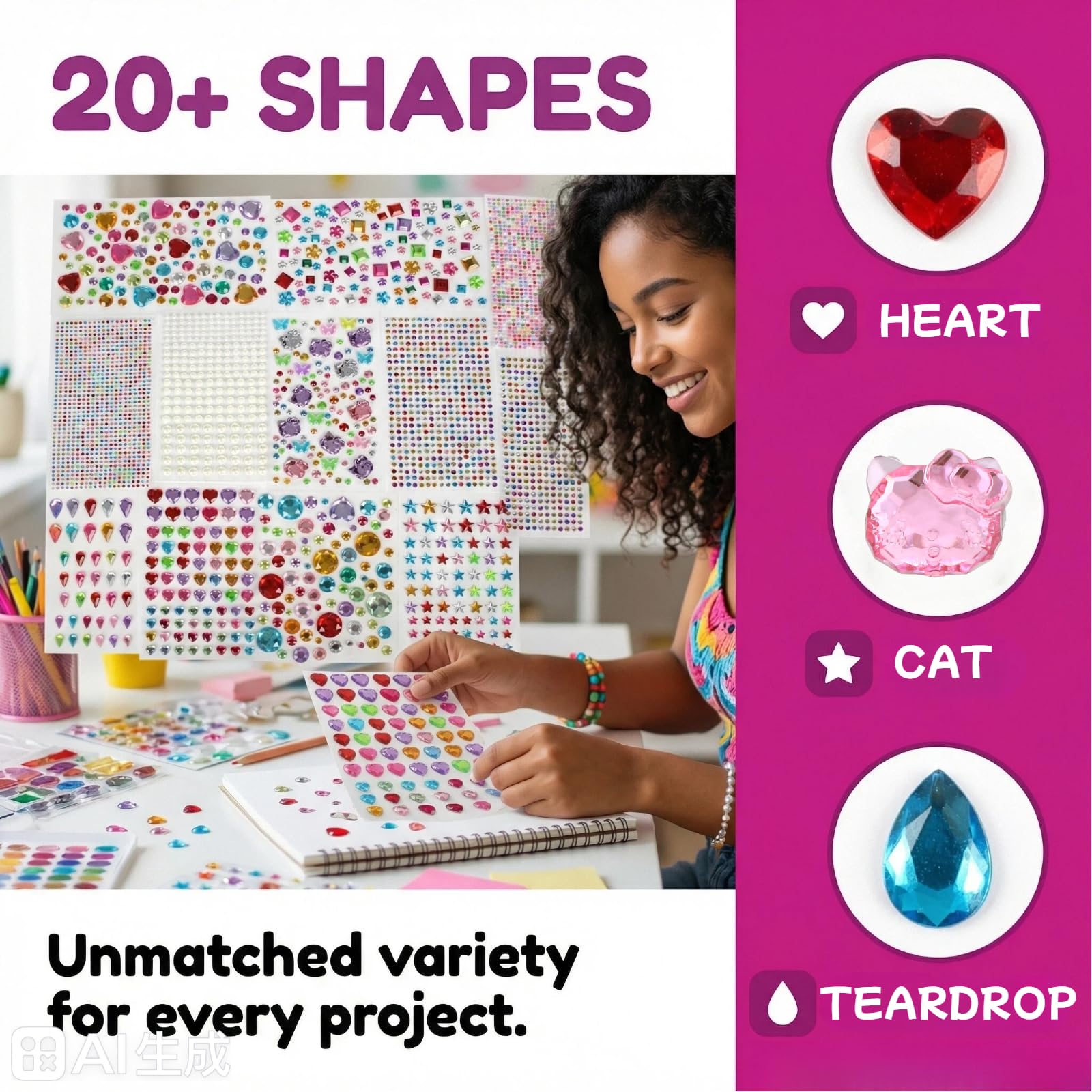 Gikboup variety of shapes and colors for creative crafting.