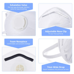 GIKO N95 respirator strap and nose clip close-up for secure fit.