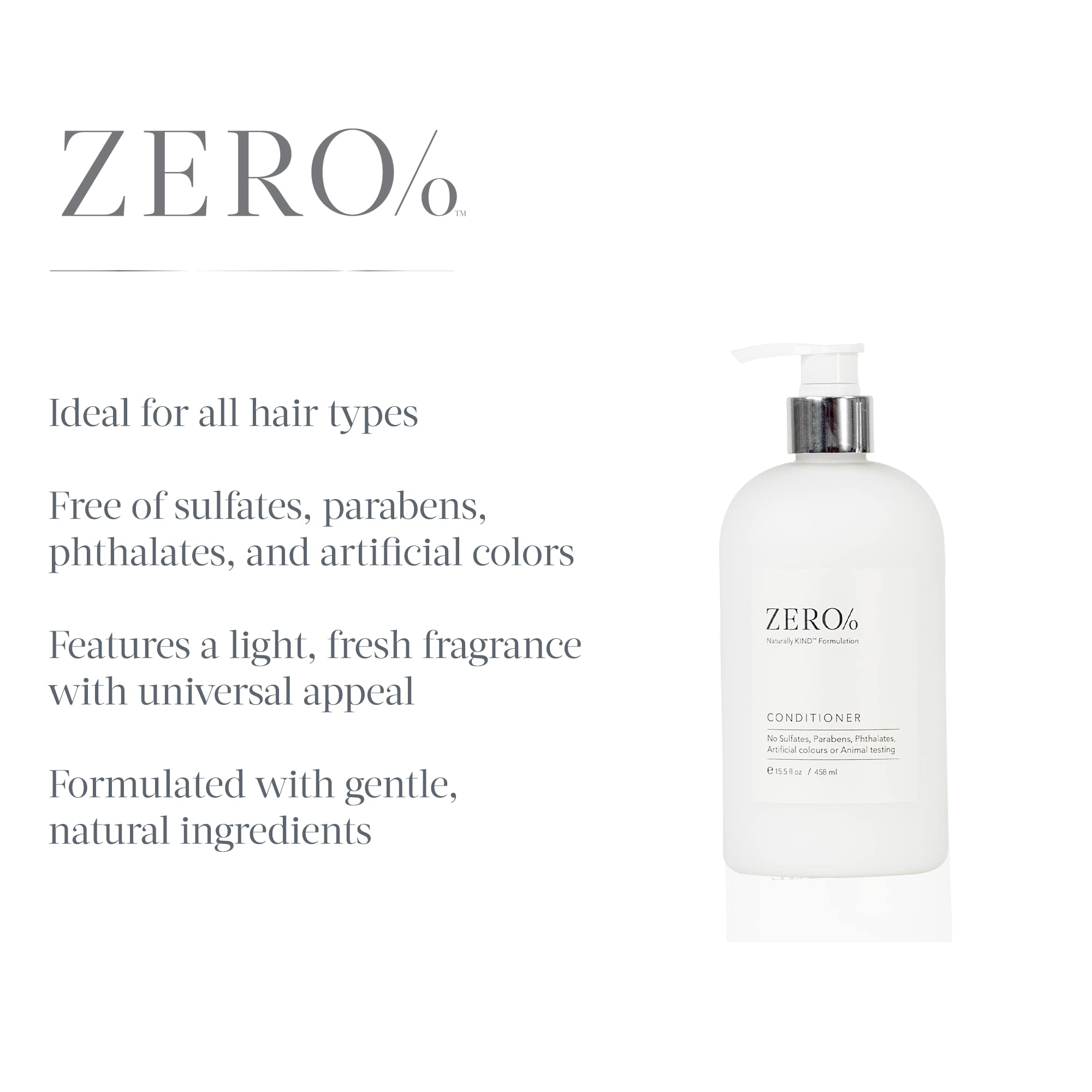 Gilchrist & Soames Zero Percent Conditioner being applied to hair for smooth, manageable strands.