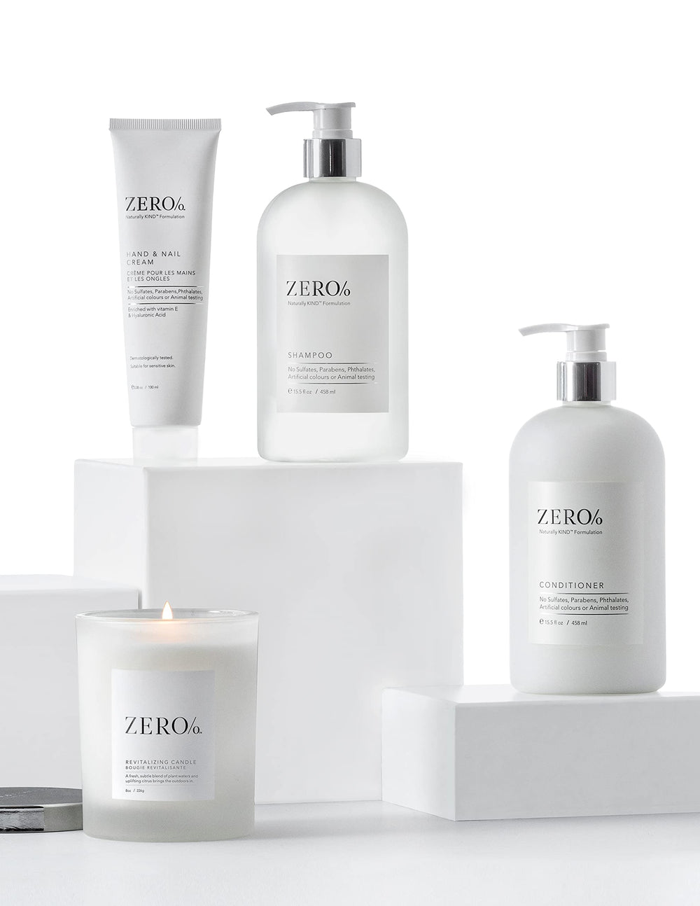 Gilchrist & Soames Zero Percent on a bathroom counter highlighting minimal, clean design.