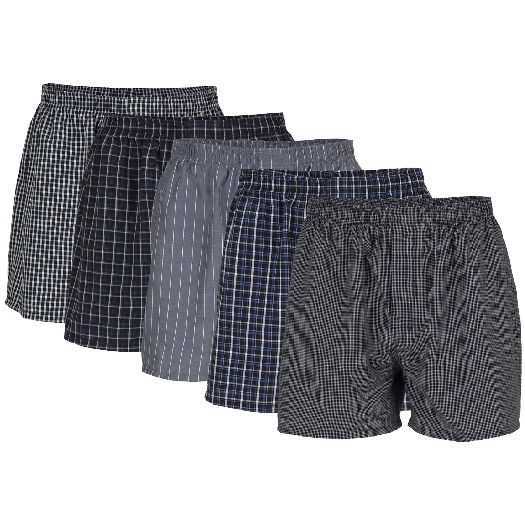 Gildan men's boxers cotton weave close-up for breathable comfort.