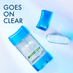 Gillette 72-hour protection clear gel keeps you cool.