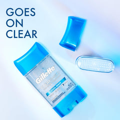 Gillette Advanced Clear Gel Cool Wave close-up of clear gel texture and quick-dry feel