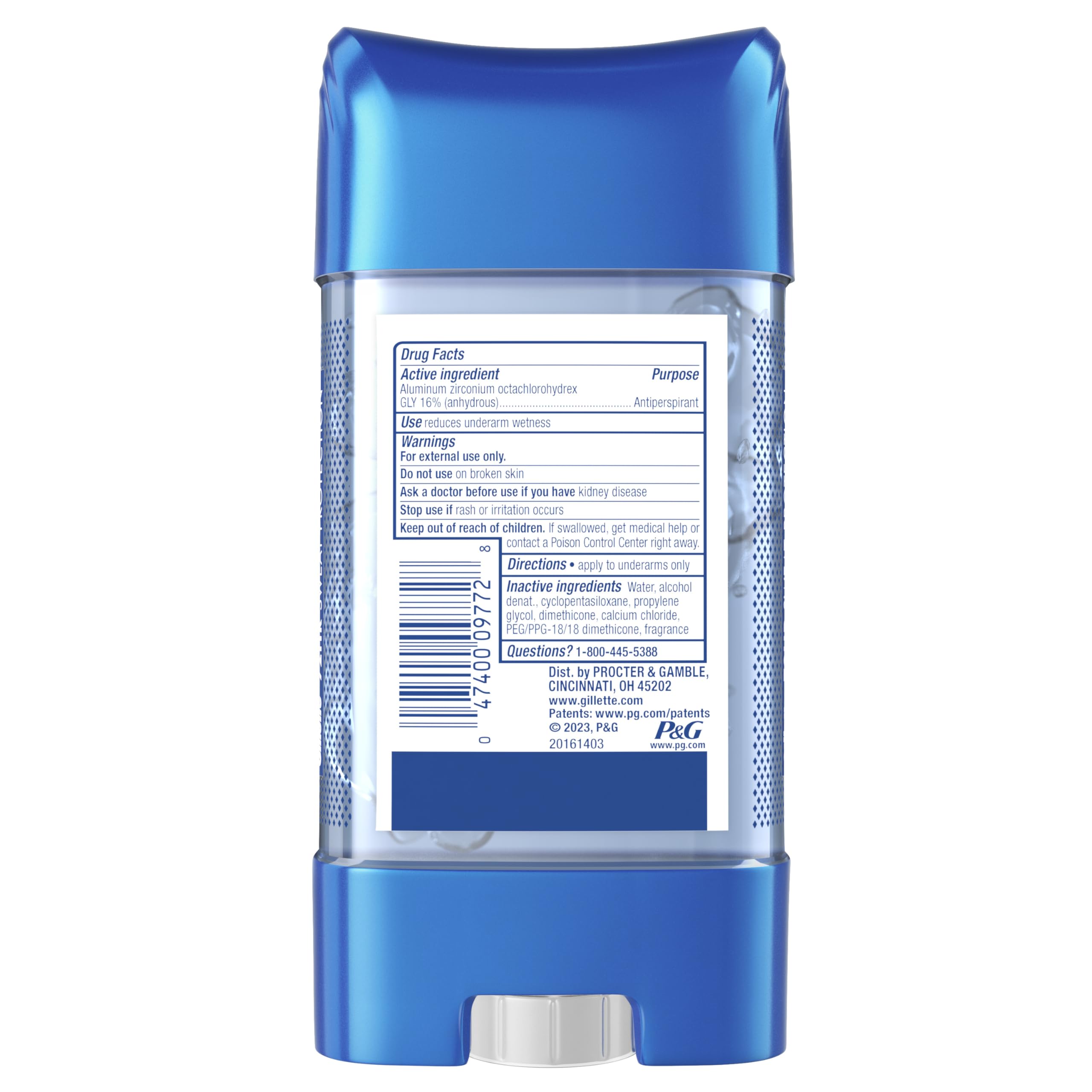 Gillette Advanced Clear Gel Cool Wave multipack label close-up for bulk purchase