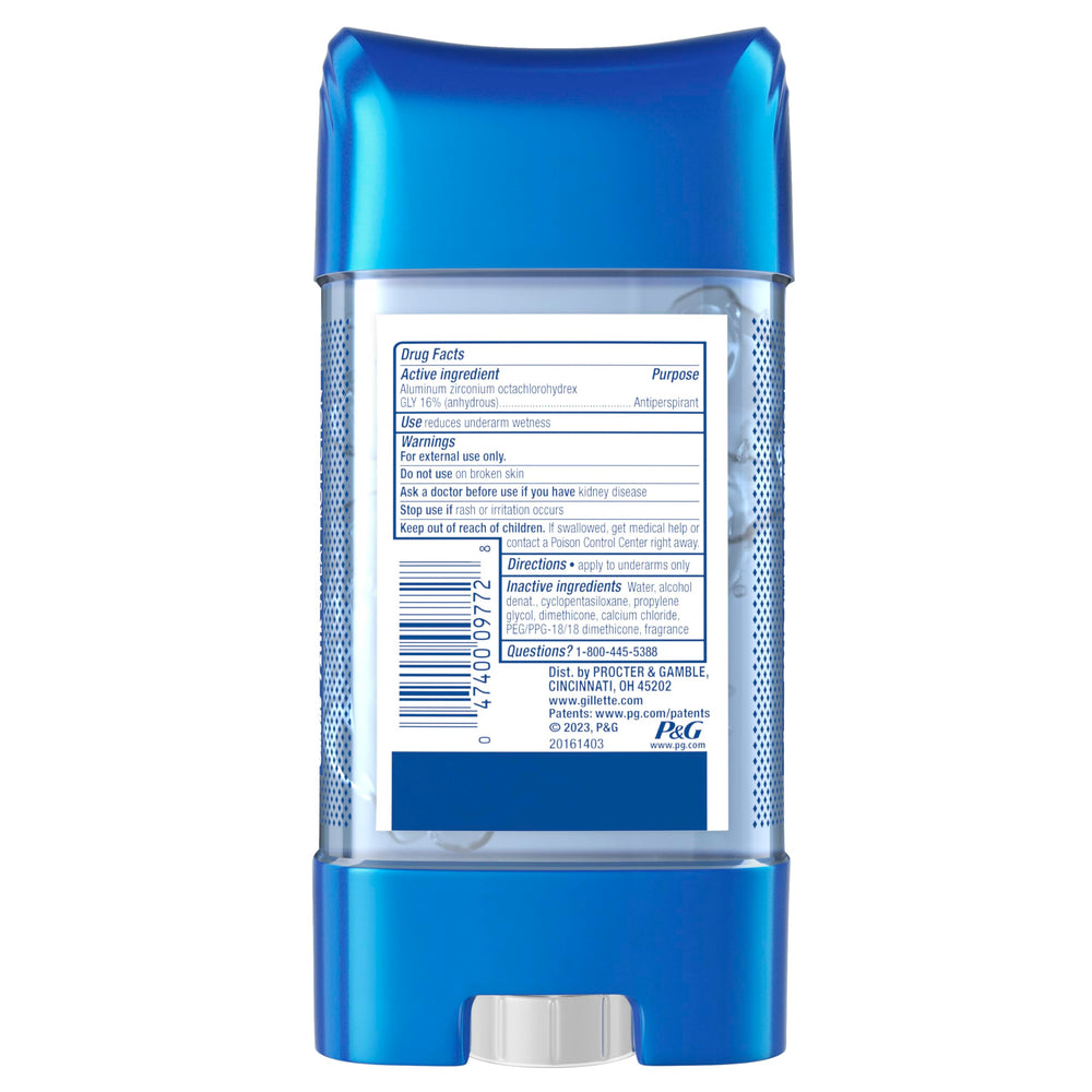 Gillette Advanced Clear Gel Cool Wave multipack label close-up for bulk purchase