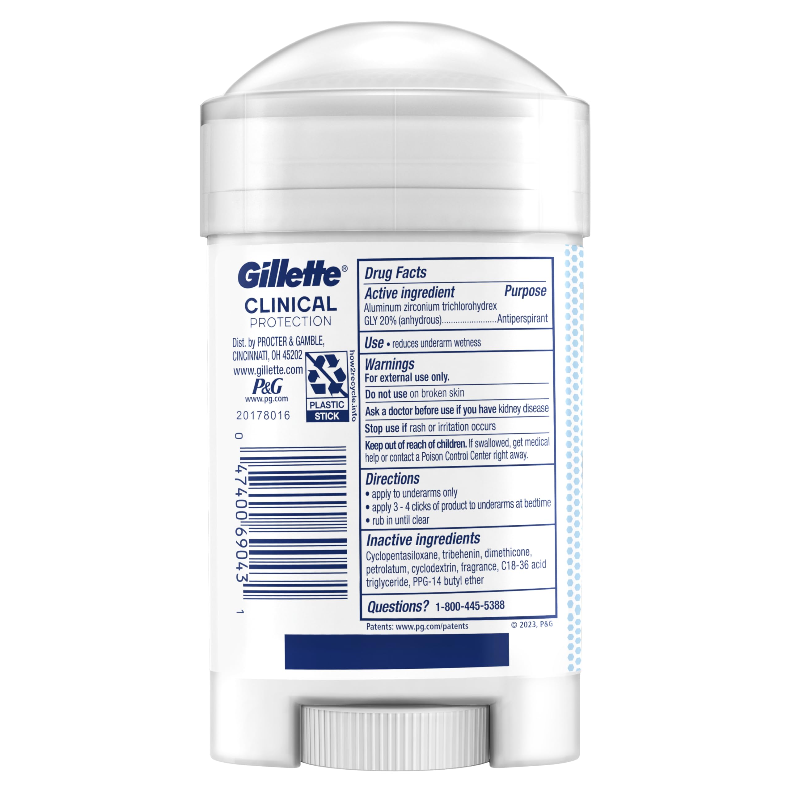 Gillette Arctic Ice labeling emphasizes product benefits and easy selection.