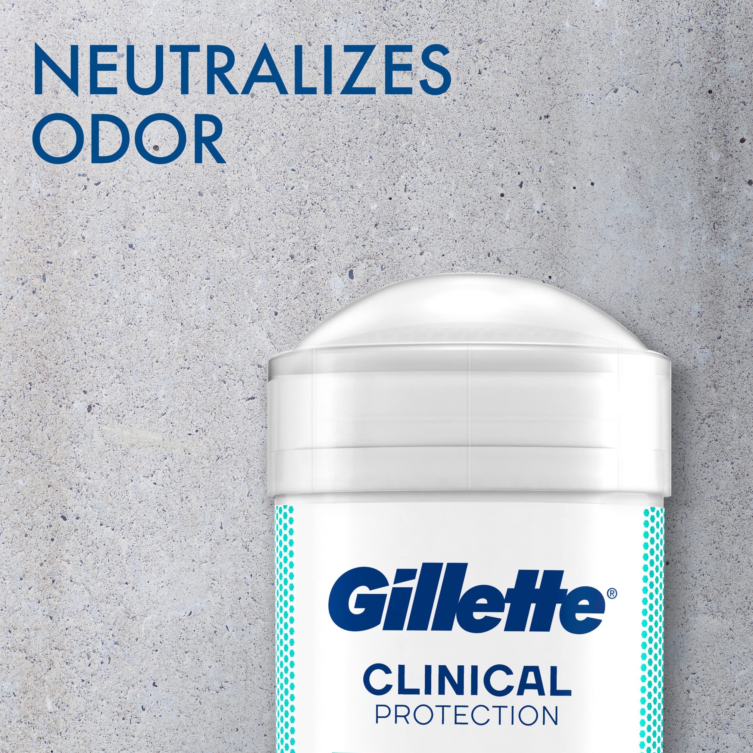 Gillette Arctic Ice soft solid odor neutralization feature highlights long-lasting freshness.