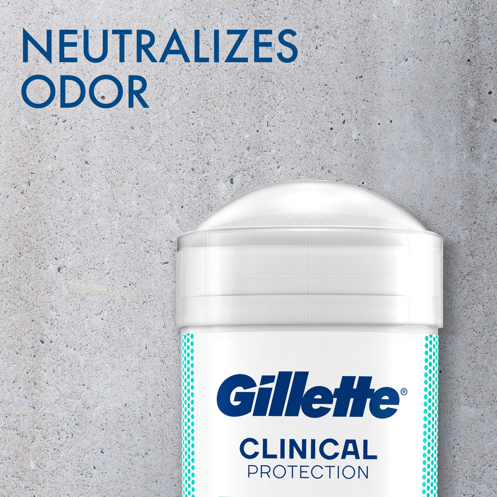Gillette Arctic Ice soft solid odor neutralization feature highlights long-lasting freshness.