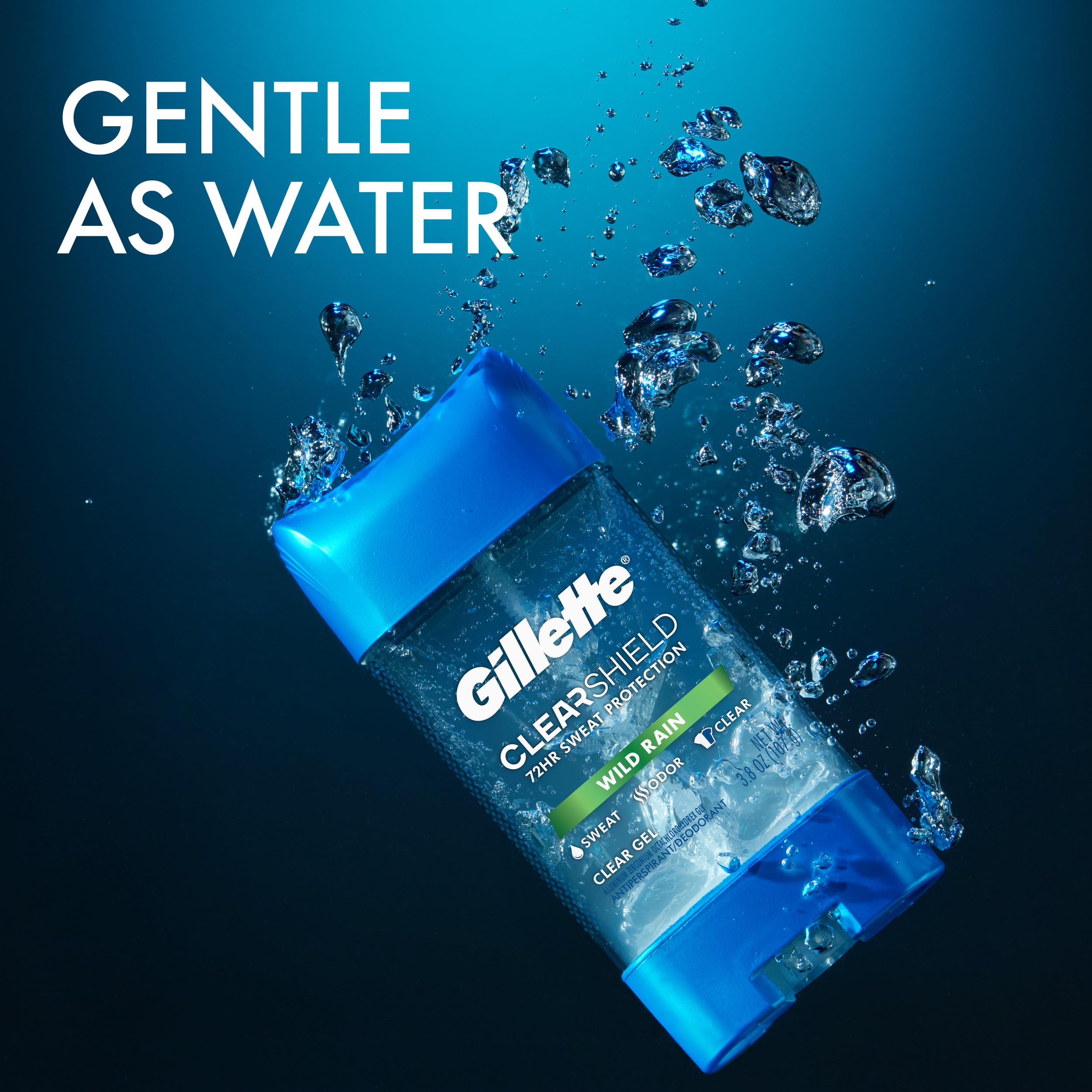 Gillette dermatologist-tested clear gel with skin-care ingredients.