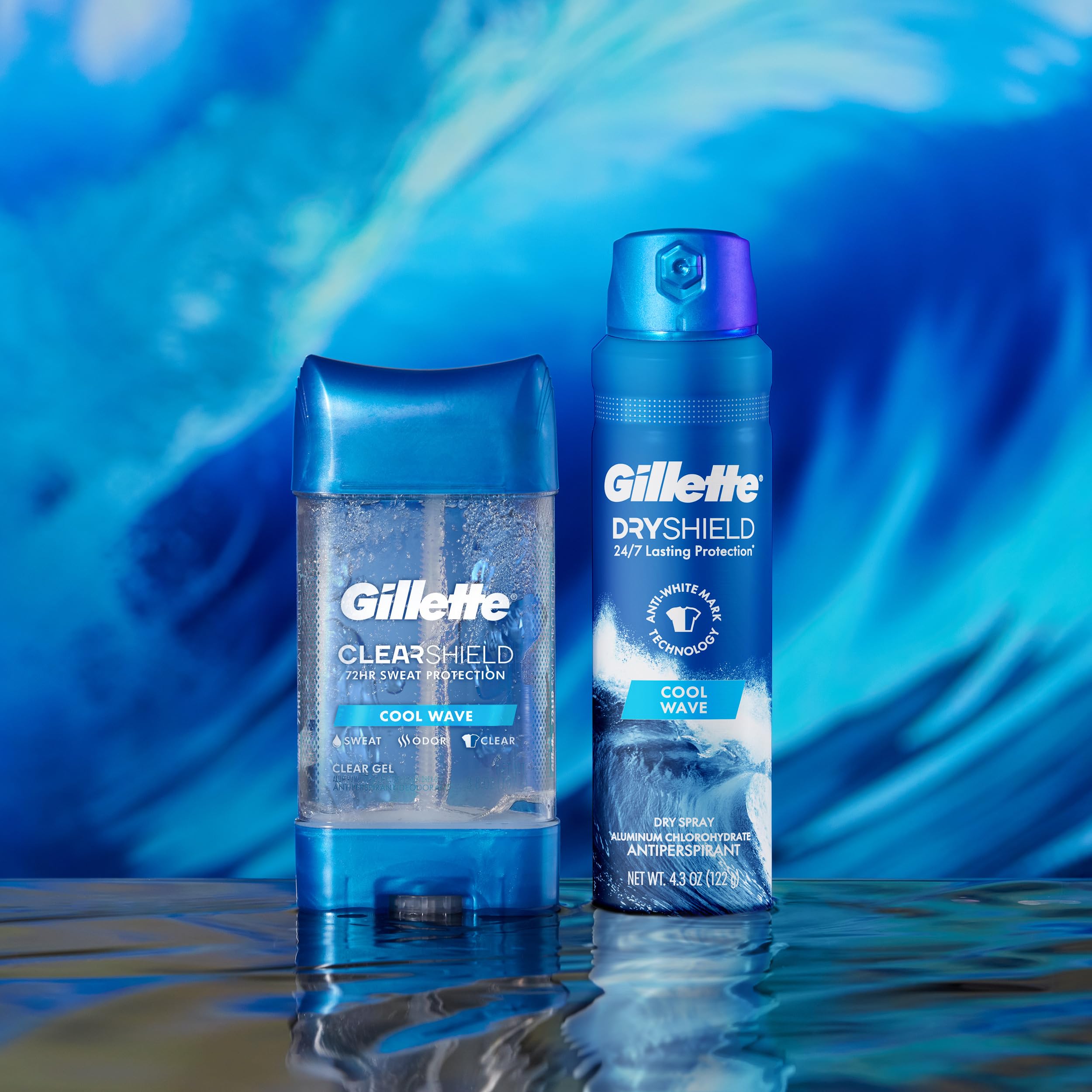 Applying Gillette Dry Spray underarm for quick refresh