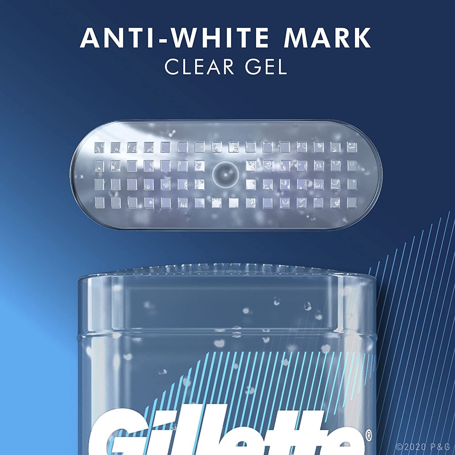 Transparent gel shown by Gillette Endurance Cool Wave for a clean, non-sticky feel.