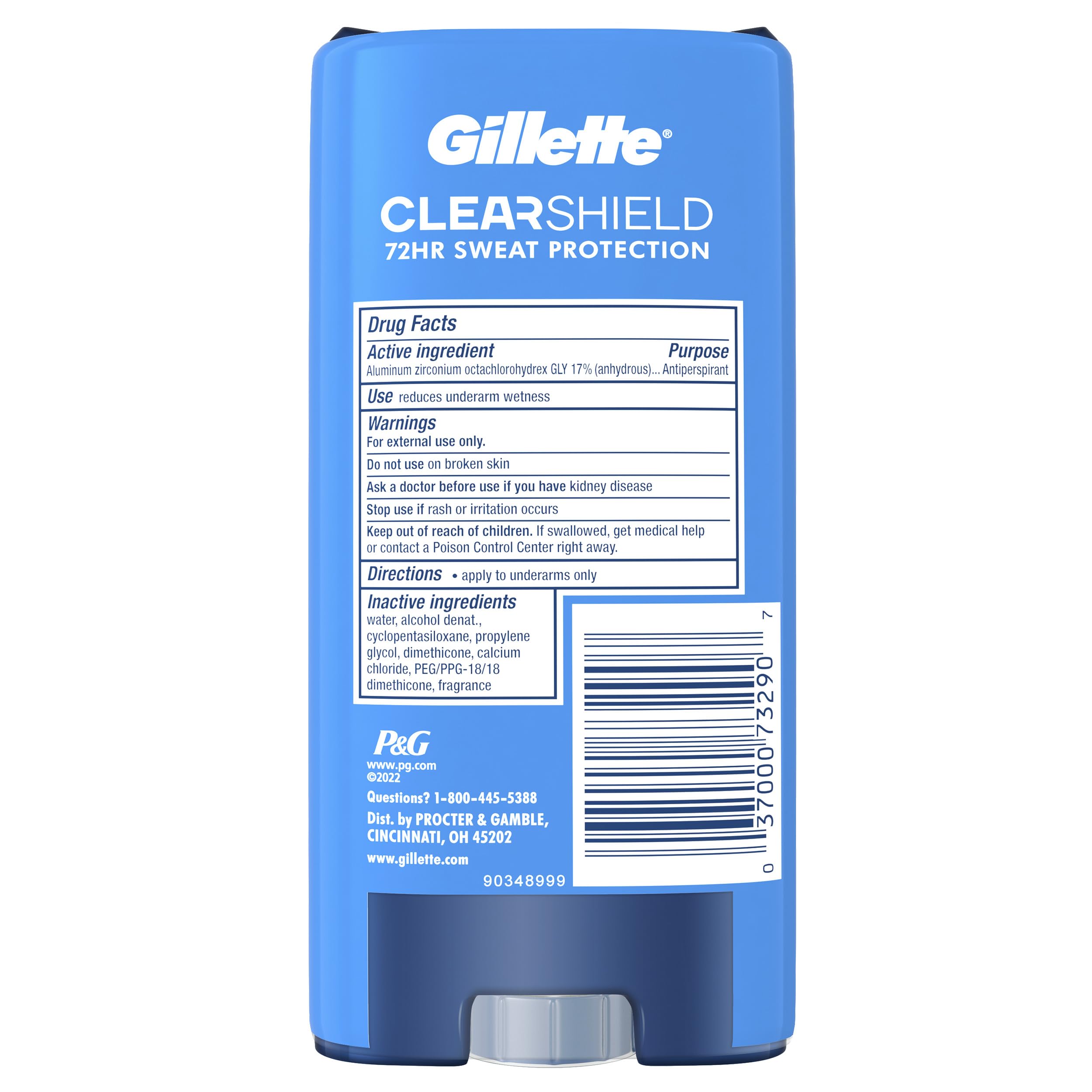 Gillette Fresh Wild Rain scent delivers subtle aroma.