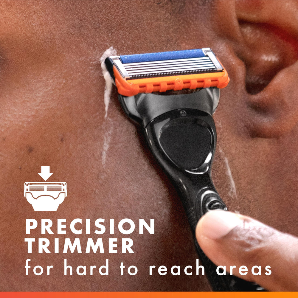 Gillette Fusion5 Power blade spacing promotes comfortable contouring.