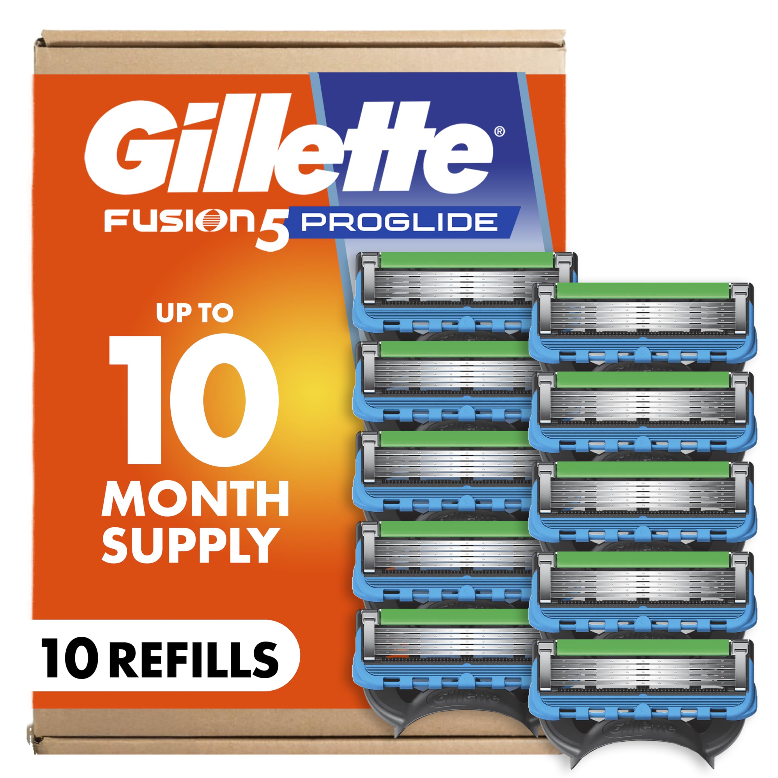 Gillette Fusion5 ProGlide blade refills deliver up to 30 shaves.