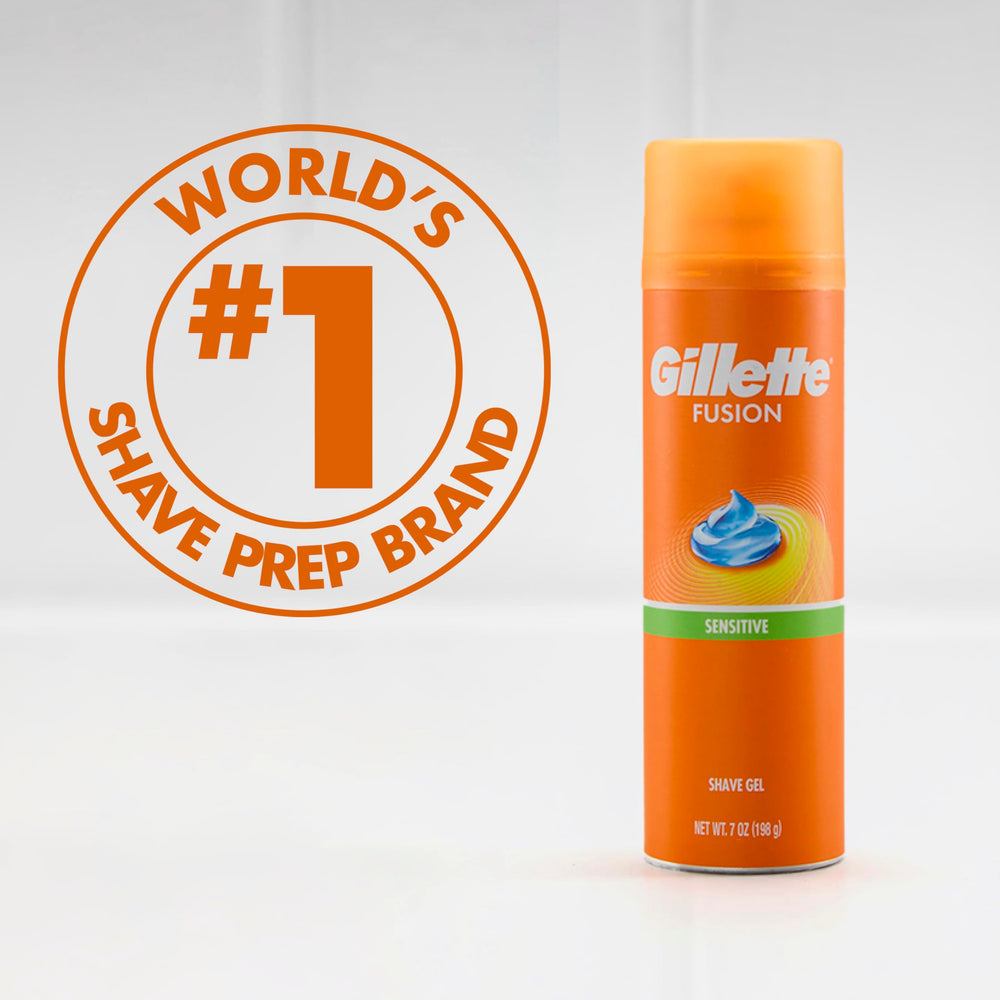 Gillette Fusion5 Ultra Sensitive Gel almond oil ingredient highlighted.
