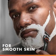 Gillette Fusion5 Ultra Sensitive Gel 6-pack front view emphasizing value.