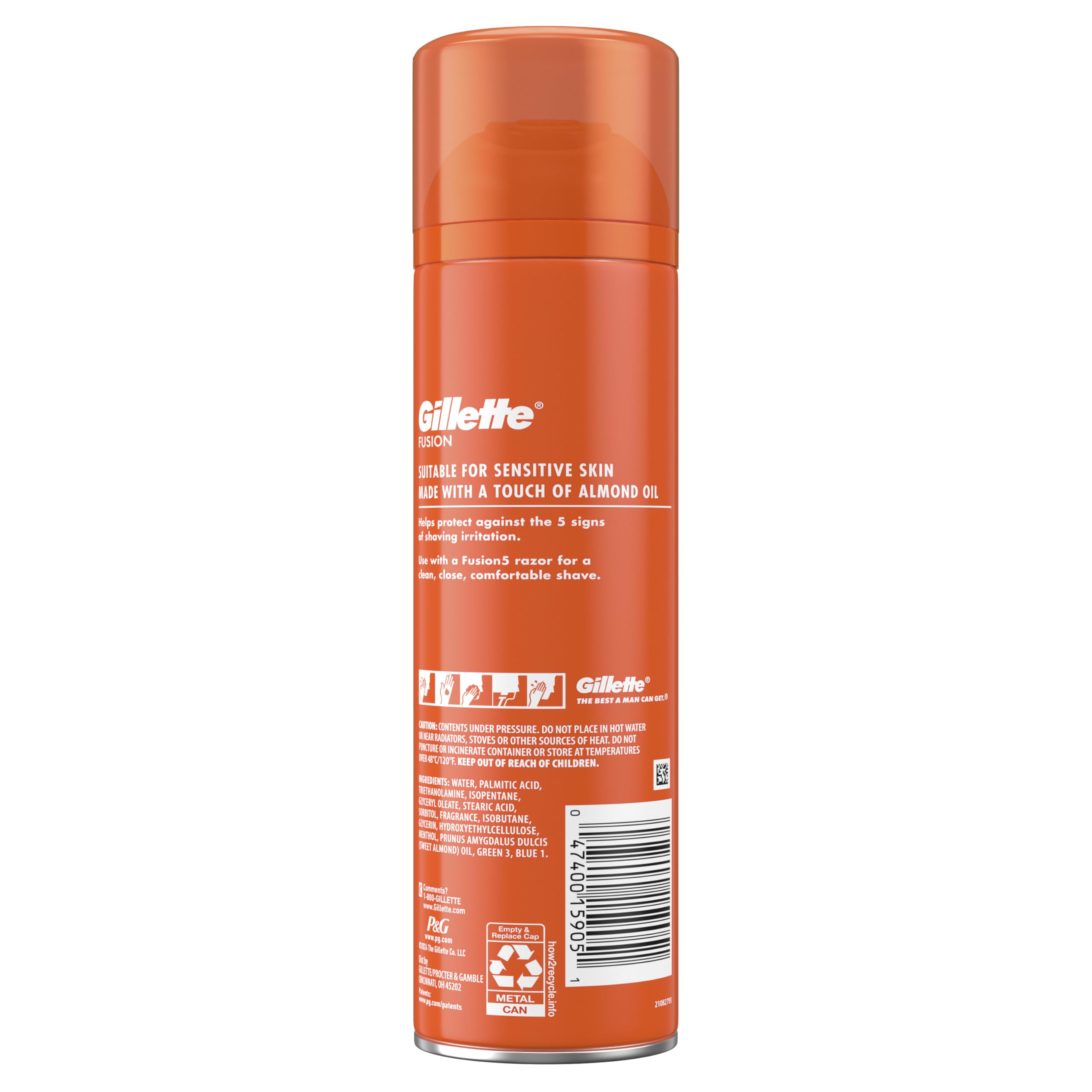 Gillette Fusion5 Ultra Sensitive Gel travel-friendly packaging.