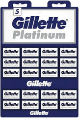Gillette Platinum double edge blades on display card for easy restocking and quick blade selection