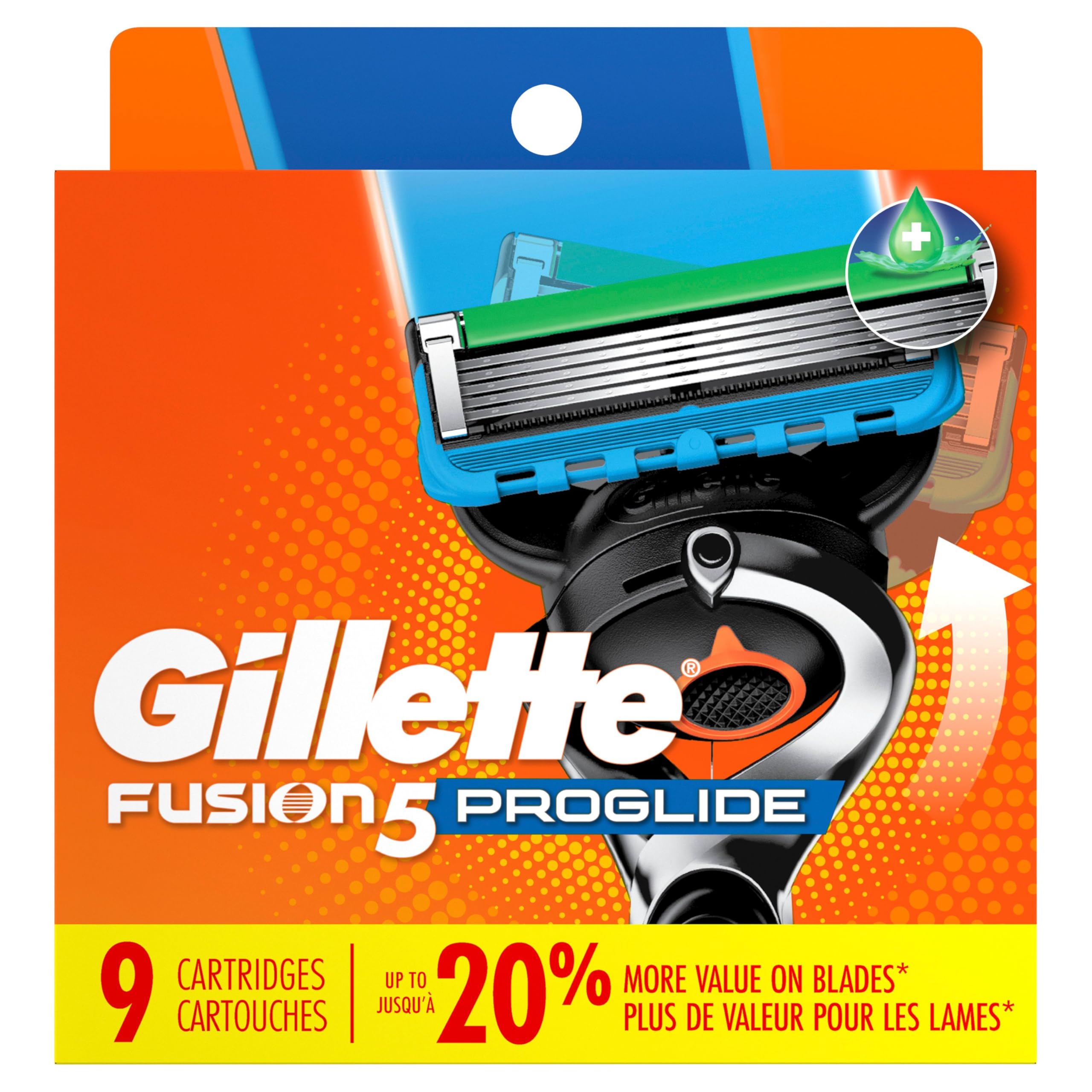 Gillette ProGlide razor refill compatibility details on packaging