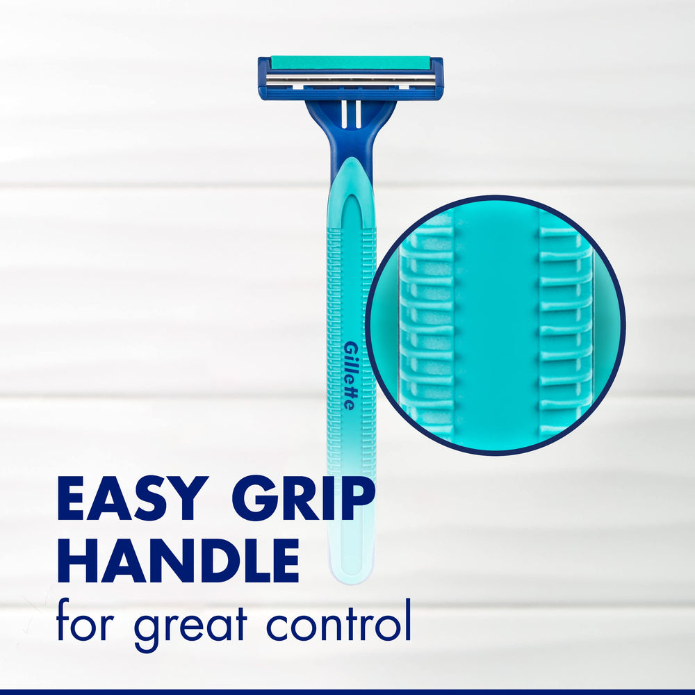 Gillette Sensor2 Plus chromium-coated blades offer lasting sharpness and durability.