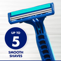 Gillette Sensor2 Plus lubrastrip gliding along skin for comfortable movement.