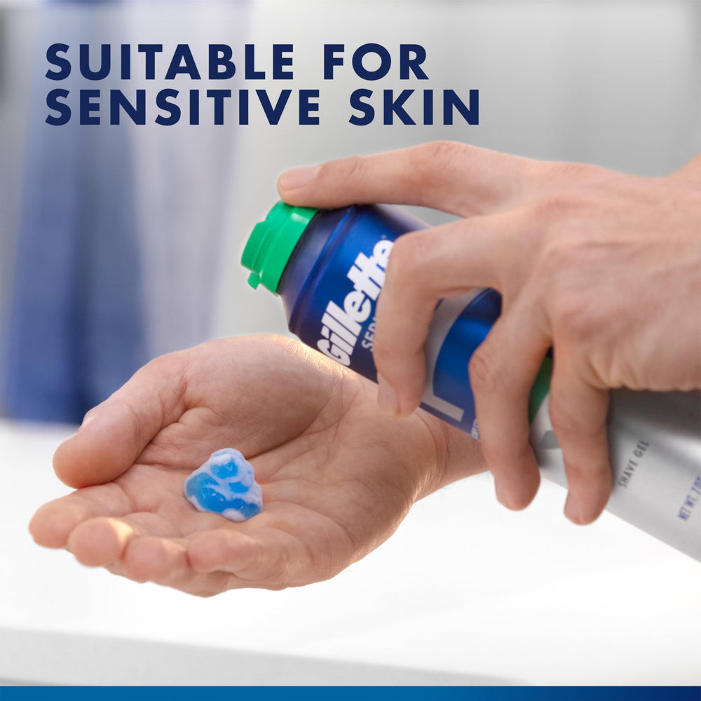 Gillette Series aloe vera detail highlights soothing, hydrating formula for sensitive skin