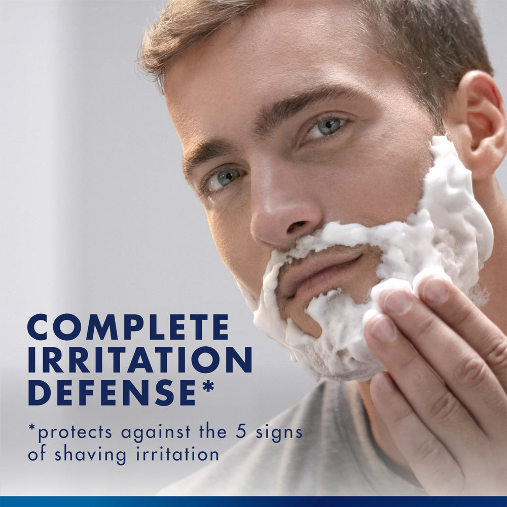 Gillette Series soothing shave gel application on face demonstrates smooth glide and protection
