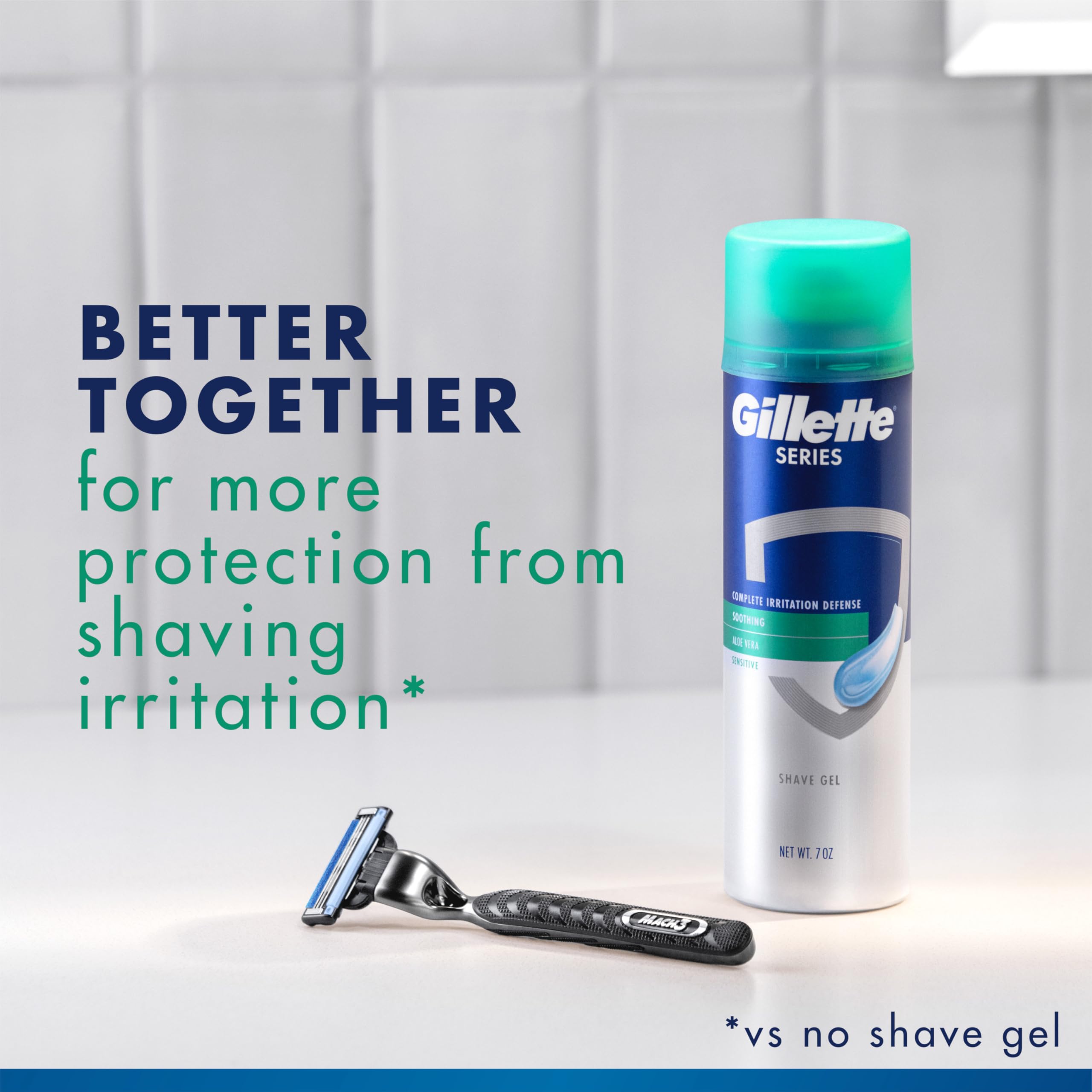 Gillette Series soothing shave gel cooling effect cools skin during shaving
