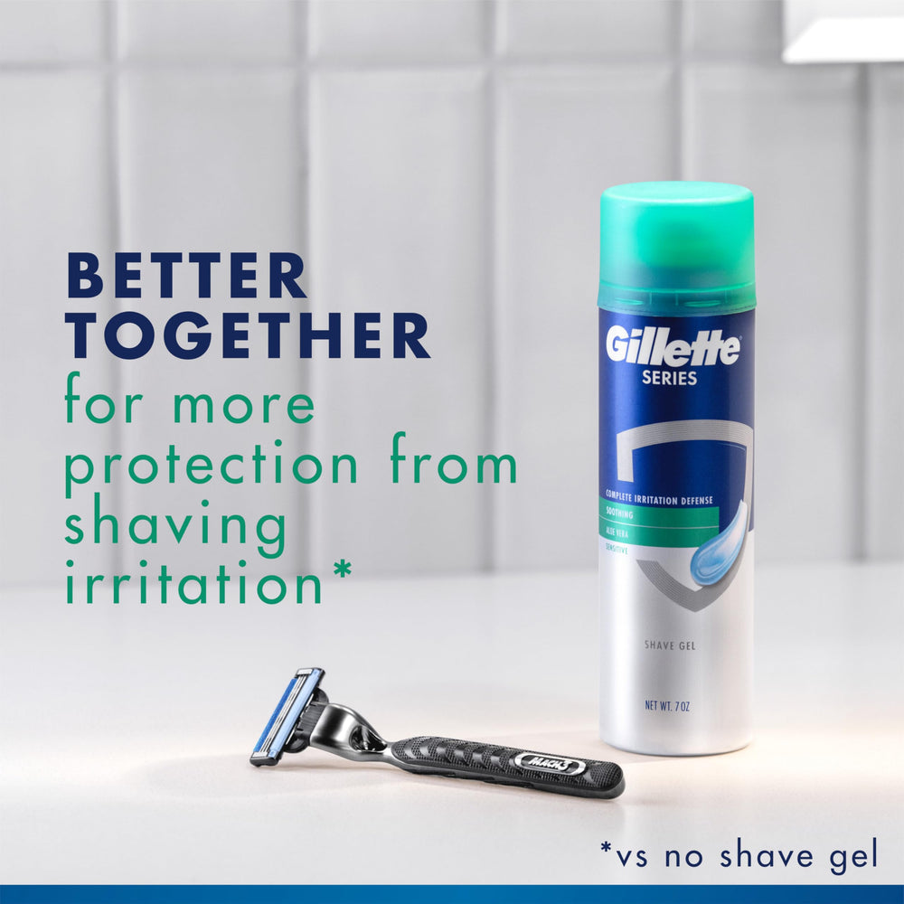 Gillette Series soothing shave gel cooling effect cools skin during shaving