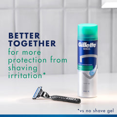 Gillette Series soothing shave gel cooling effect cools skin during shaving