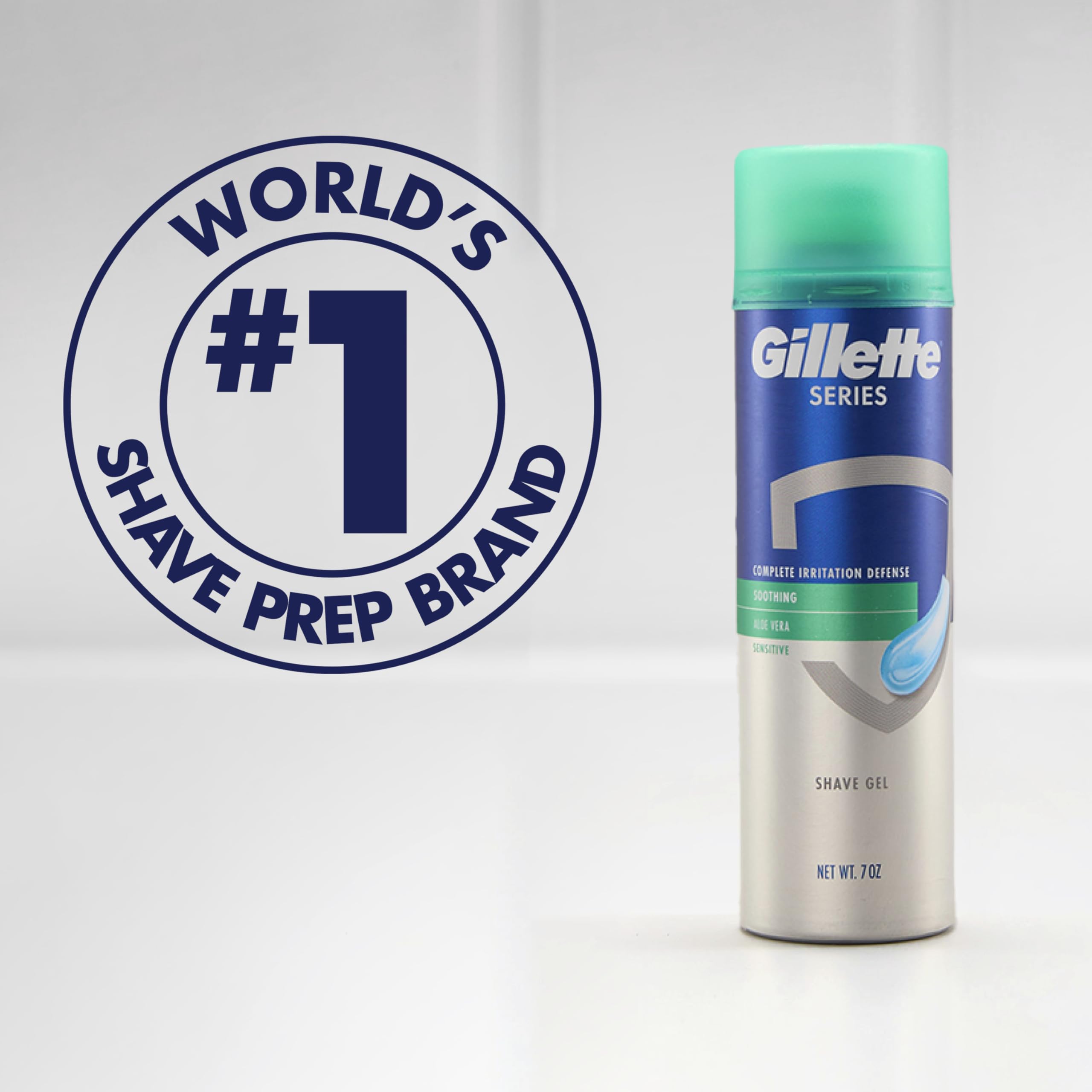Gillette Series soothing shave gel on wet face ready to apply